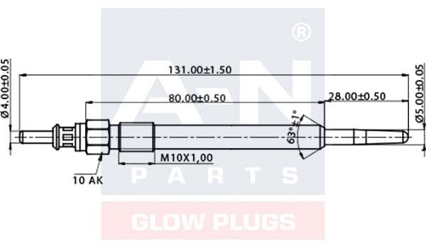 A-N Parts A-N130116 Glow plug AN130116