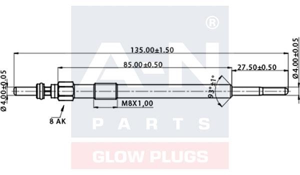 A-N Parts A-N135008 Glow plug AN135008