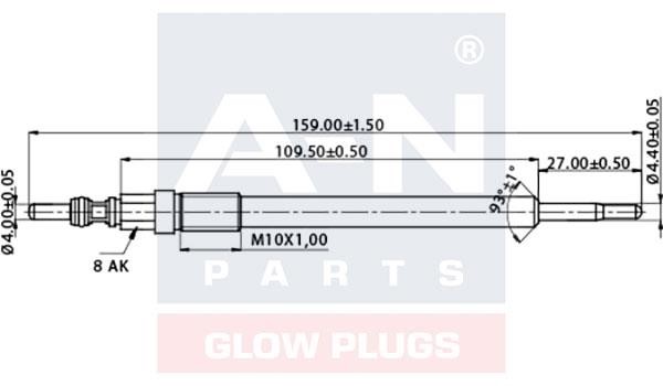 A-N Parts A-N159551 Glow plug AN159551