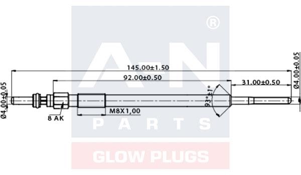A-N Parts A-N145019 Glow plug AN145019
