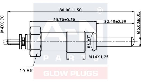 A-N Parts A-N080130 Glow plug AN080130