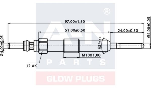 A-N Parts A-N096598 Glow plug AN096598