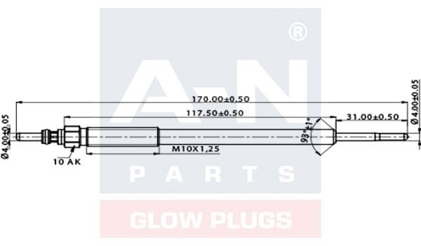 A-N Parts A-N170020 Glow plug AN170020