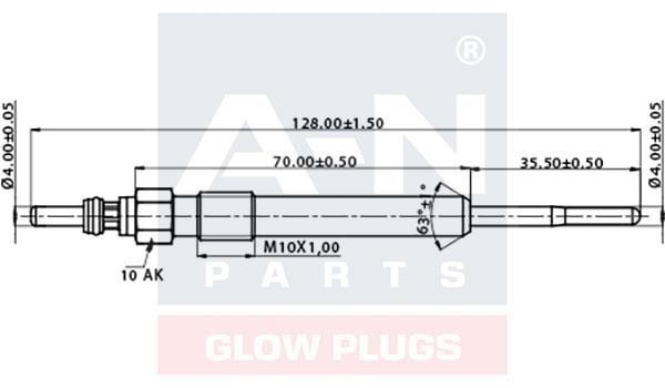 A-N Parts A-N128090 Glow plug AN128090