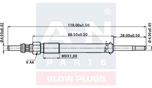 A-N Parts A-N119004 Glow plug AN119004