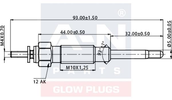 A-N Parts A-N096001 Glow plug AN096001