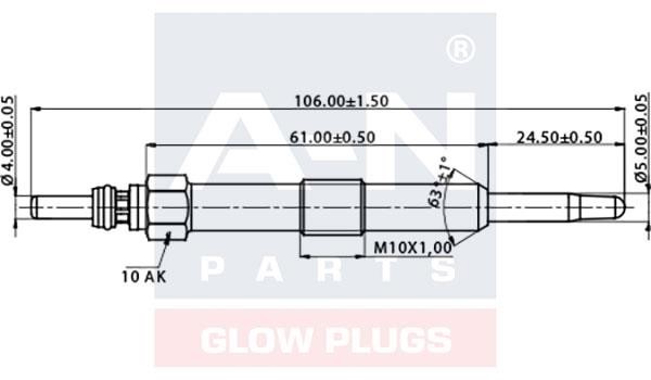 A-N Parts A-N106985 Glow plug AN106985