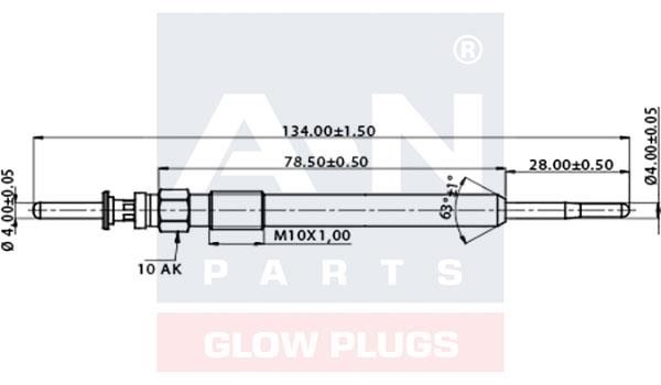A-N Parts A-N134001 Glow plug AN134001