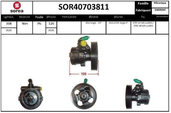 StartCar SOR40703811 Hydraulic Pump, steering system SOR40703811