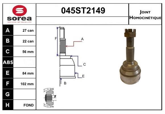 StartCar 045ST2149 Joint kit, drive shaft 045ST2149