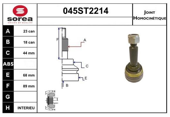 StartCar 045ST2214 Joint kit, drive shaft 045ST2214