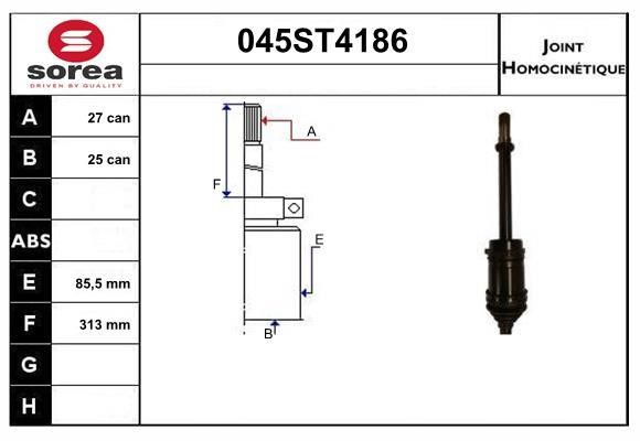 StartCar 045ST4186 Joint kit, drive shaft 045ST4186