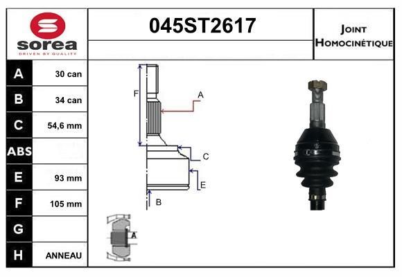 StartCar 045ST2617 Joint kit, drive shaft 045ST2617