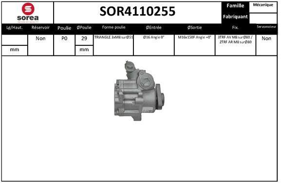 StartCar SOR4110255 Hydraulic Pump, steering system SOR4110255