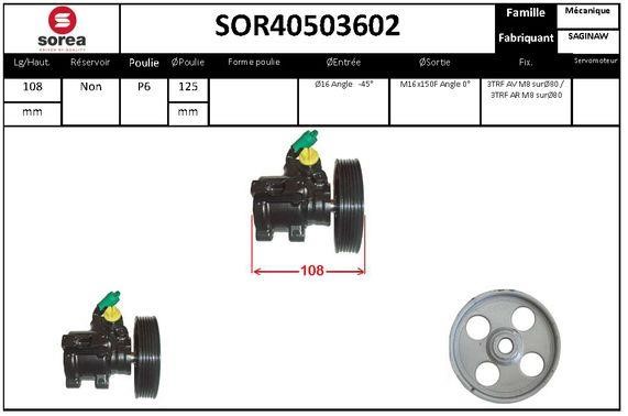StartCar SOR40503602 Hydraulic Pump, steering system SOR40503602