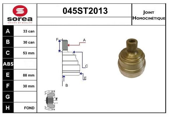 StartCar 045ST2013 Joint kit, drive shaft 045ST2013