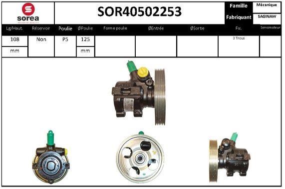 StartCar SOR40502253 Hydraulic Pump, steering system SOR40502253