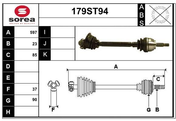 StartCar 179ST94 Drive shaft 179ST94