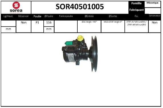 StartCar SOR40501005 Hydraulic Pump, steering system SOR40501005