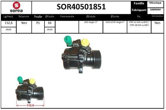 StartCar SOR40501851 Hydraulic Pump, steering system SOR40501851