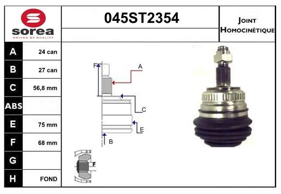 StartCar 045ST2354 Joint kit, drive shaft 045ST2354