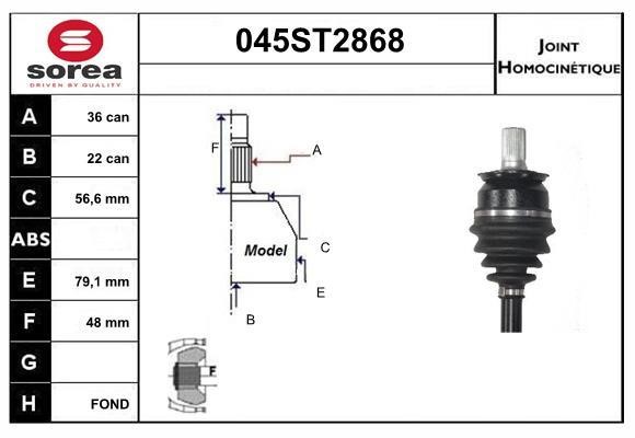 StartCar 045ST2868 Joint kit, drive shaft 045ST2868