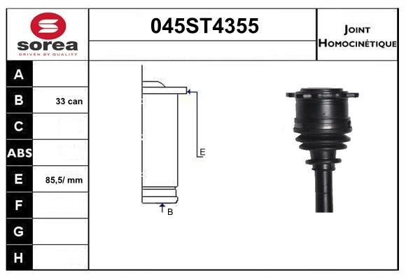 StartCar 045ST4355 Joint kit, drive shaft 045ST4355