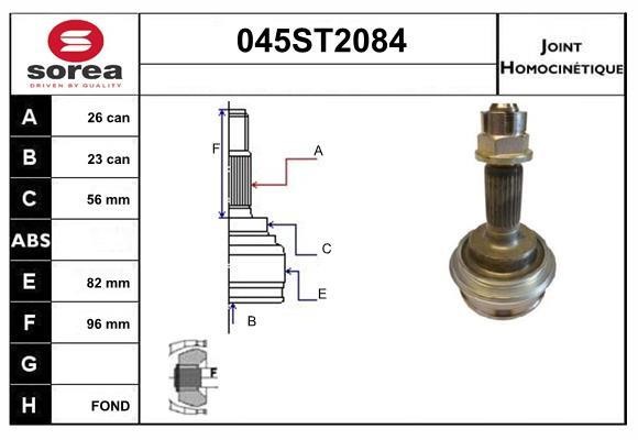 StartCar 045ST2084 Joint kit, drive shaft 045ST2084