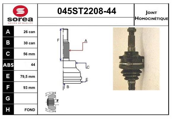 StartCar 045ST2208-44 Joint kit, drive shaft 045ST220844