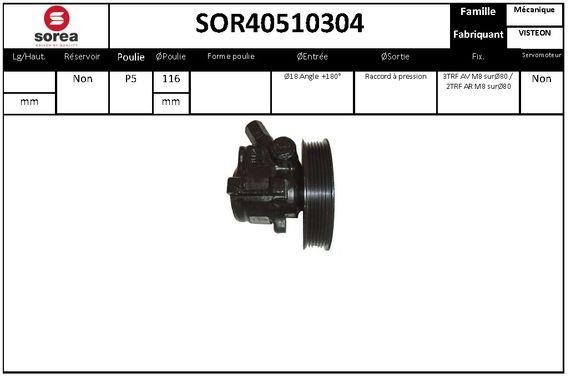 StartCar SOR40510304 Hydraulic Pump, steering system SOR40510304