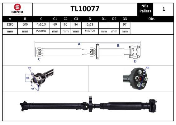 StartCar TL10077 Propshaft, axle drive TL10077