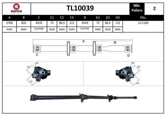 StartCar TL10039 Propshaft, axle drive TL10039