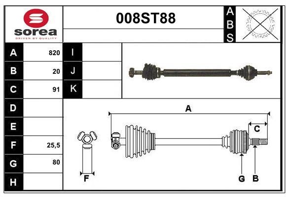 StartCar 008ST88 Drive shaft 008ST88