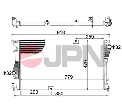 JPN 60C9047-JPN Radiator, engine cooling 60C9047JPN