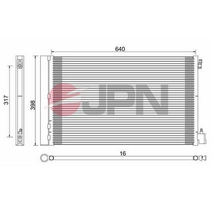 Aircon condenser Chevrolet Malibu: 60C9120JPN JPN AC Condenser