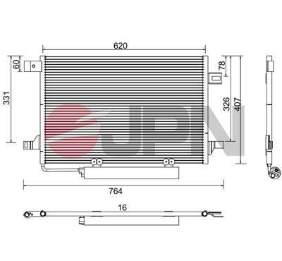JPN 60C9105-JPN Condenser, air conditioning 60C9105JPN