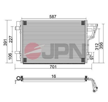 Air con condenser KIA Pro Cee'D (Kia Pro Cee'D): 60C0327JPN JPN AC Condenser