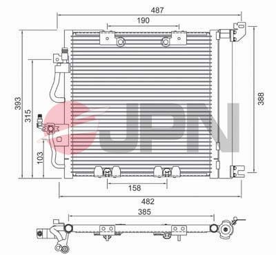 Aircon condenser Opel Astra G: 60C9114JPN JPN AC Condenser