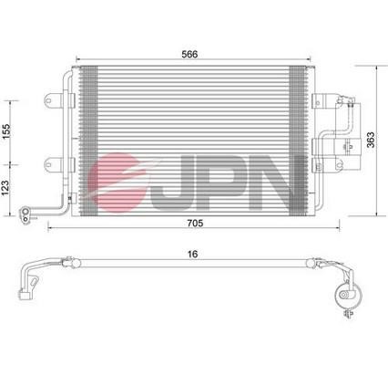JPN 60C9136-JPN Condenser, air conditioning 60C9136JPN