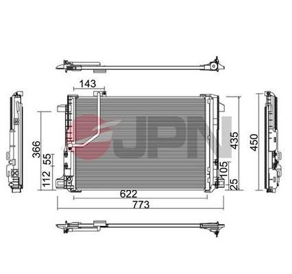 Air con condenser Mercedes E-Class: 60C9106JPN JPN AC Condenser