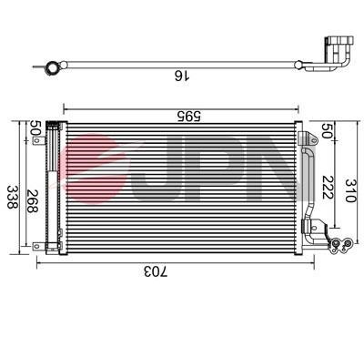 Air conditioner condenser Skoda Rapid: 60C9144JPN JPN AC Condenser