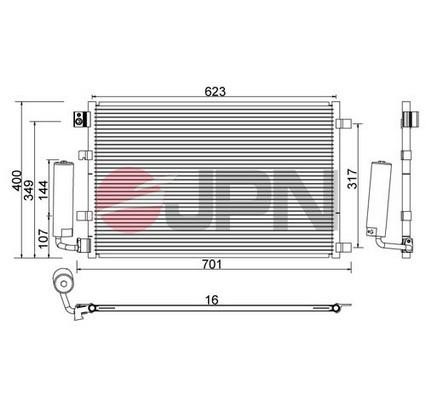 JPN 60C9110-JPN Condenser, air conditioning 60C9110JPN