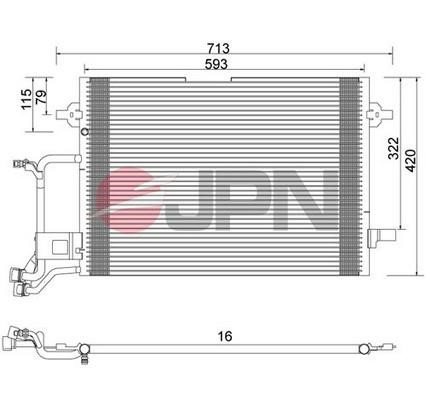 Aircon condenser Skoda: 60C9074JPN JPN AC Condenser