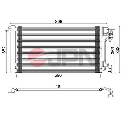 JPN 60C9143-JPN Condenser, air conditioning 60C9143JPN