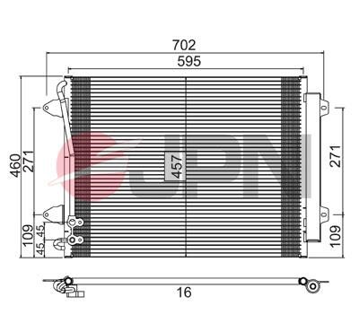 Air con condenser Volkswagen CC: 60C9142JPN JPN AC Condenser