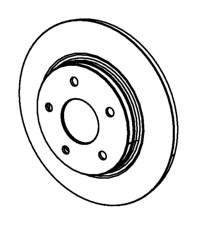 Chrysler/Mopar 68227800AB Rear brake disc 68227800AB 68227800AB Chrysler/Mopar Rear brake disc