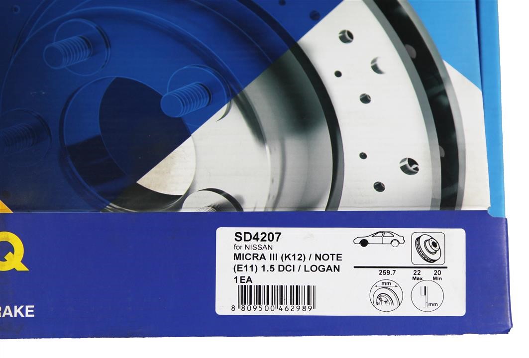 Front brake disc ventilated Sangsin SD4207
