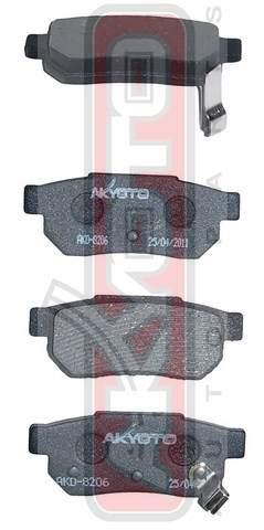 Akyoto AKD-8206 Rear disc brake pads, set AKD8206