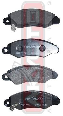 Akyoto AKD-7477 Front disc brake pads, set AKD7477