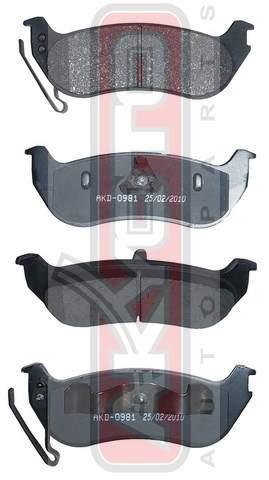 Akyoto AKD-0981 Rear disc brake pads, set AKD0981